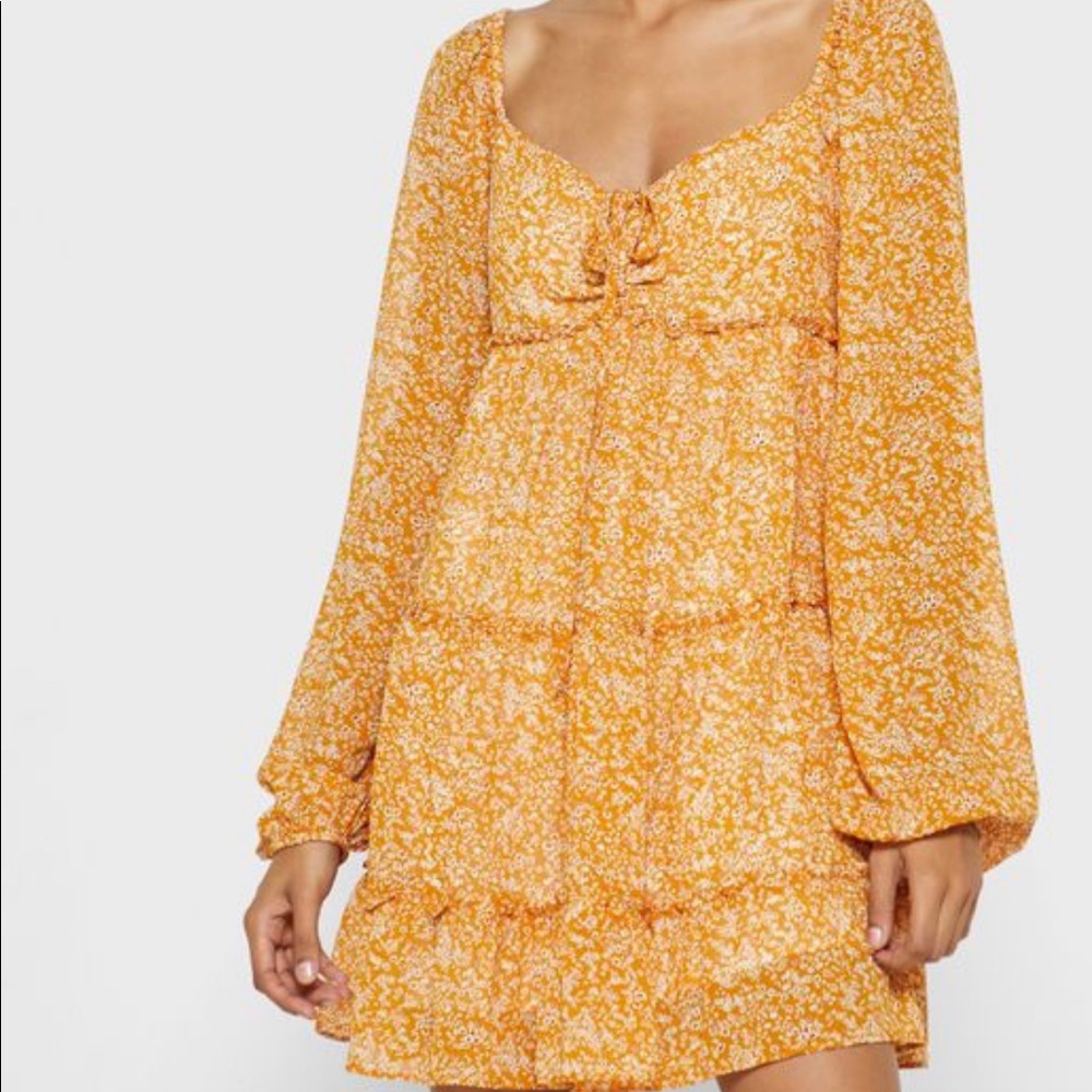 Forever21 Long Sleeve Floral Dress
